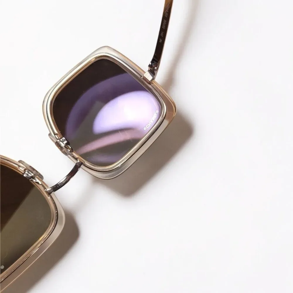 Chanel Square Acetate Mirrored Sunglasses